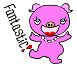 Piggy Pinkboo - ENGLISH sticker #8084789