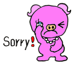Piggy Pinkboo - ENGLISH sticker #8084791