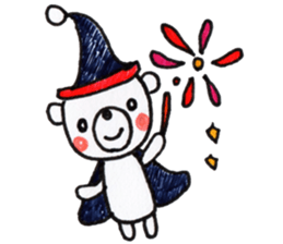 Polar bear red cheeks 2 sticker #8085350