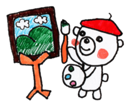 Polar bear red cheeks 2 sticker #8085351