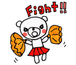 Polar bear red cheeks 2 sticker #8085352