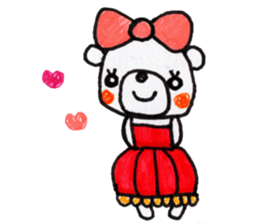 Polar bear red cheeks 2 sticker #8085357