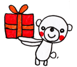 Polar bear red cheeks 2 sticker #8085360