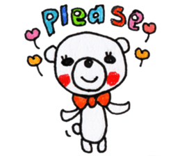 Polar bear red cheeks 2 sticker #8085361