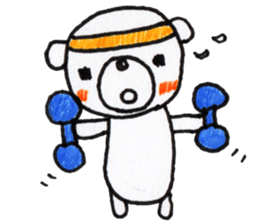 Polar bear red cheeks 2 sticker #8085372