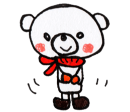 Polar bear red cheeks 2 sticker #8085373