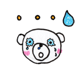 Polar bear red cheeks 2 sticker #8085374