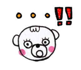 Polar bear red cheeks 2 sticker #8085378