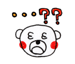 Polar bear red cheeks 2 sticker #8085379