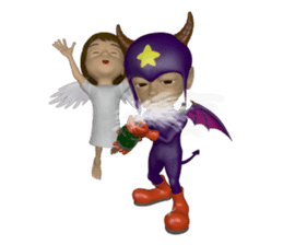 3D Angel and Devil sticker #8085629