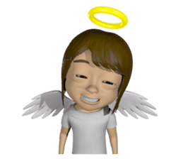 3D Angel and Devil sticker #8085638