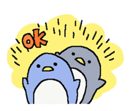 a round penguin sticker #8085674