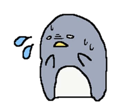 a round penguin sticker #8085679