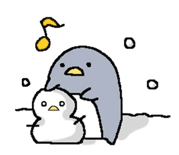 a round penguin sticker #8085697