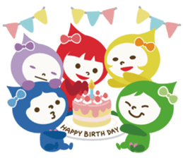 "LUCKY COLOR chan"(English) sticker #8085735