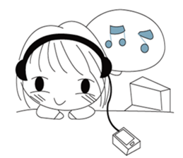 The cute girl's  Daily Life sticker #8086382