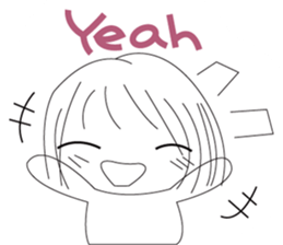 The cute girl's  Daily Life sticker #8086385