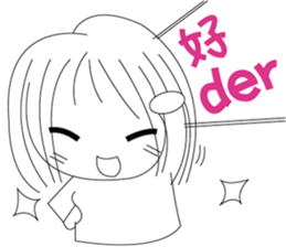 The cute girl's  Daily Life sticker #8086392
