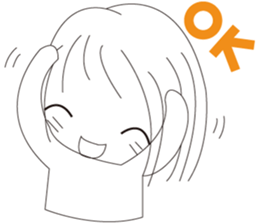 The cute girl's  Daily Life sticker #8086399