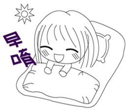 The cute girl's  Daily Life sticker #8086406