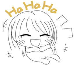The cute girl's  Daily Life sticker #8086408