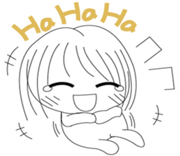 The cute girl's Daily Life sticker #8086408
