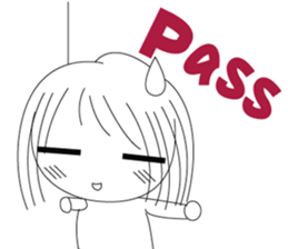 The cute girl's  Daily Life sticker #8086410