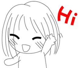 The cute girl's  Daily Life sticker #8086419