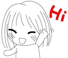 The cute girl's Daily Life sticker #8086419