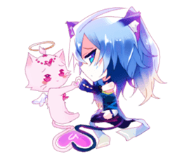 Yukari & cat friends sticker #8087405