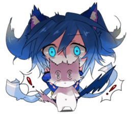 Yukari & cat friends sticker #8087408