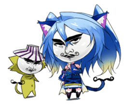 Yukari & cat friends sticker #8087412