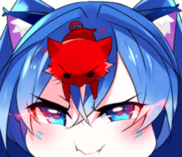 Yukari & cat friends sticker #8087415