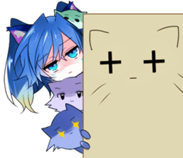 Yukari & cat friends sticker #8087417