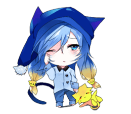 Yukari & cat friends sticker #8087422