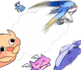 Yukari & cat friends sticker #8087423