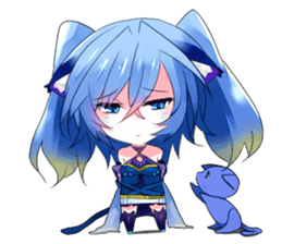 Yukari & cat friends sticker #8087424