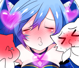 Yukari & cat friends sticker #8087428