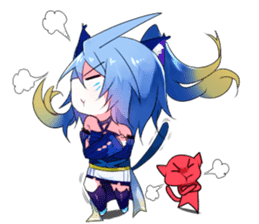 Yukari & cat friends sticker #8087429