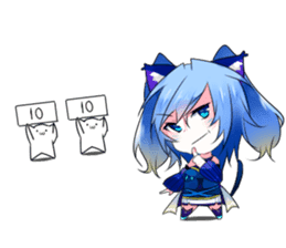 Yukari & cat friends sticker #8087432