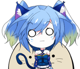 Yukari & cat friends sticker #8087438