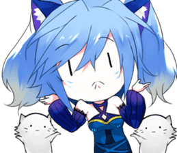 Yukari & cat friends sticker #8087439