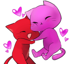 Yukari & cat friends sticker #8087442