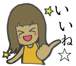 5 funny & cute girls sticker #8087828