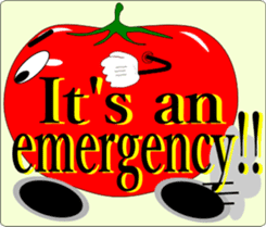 Safety confirmation by vegetables ( men) sticker #8088004