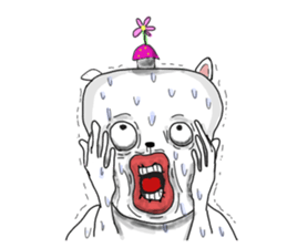 Dirty cat food sticker #8089227