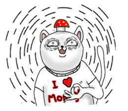 Dirty cat food sticker #8089228