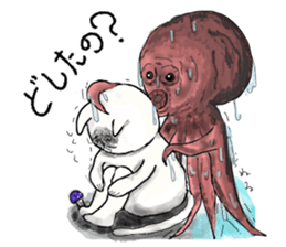 Dirty cat food sticker #8089253