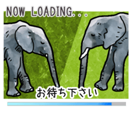 Watercolor elephant sticker sticker #8090723