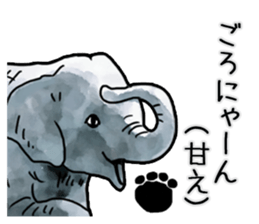 Watercolor elephant sticker sticker #8090747